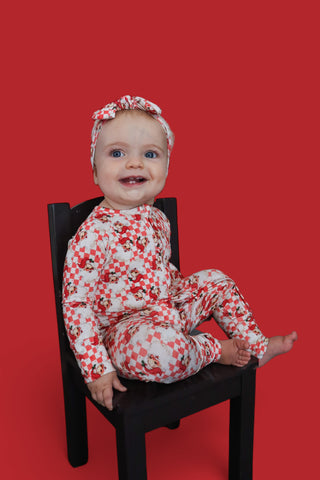 JOLLY SANTA CHECKERS DREAM ROMPER