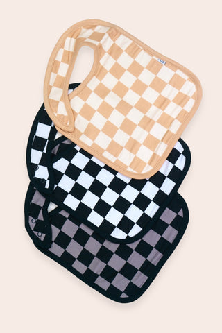 SANDY CHECKERS DREAM BABY BIB (PACK)