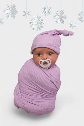 AMETHYST RIB DREAM SWADDLE & BEANIE