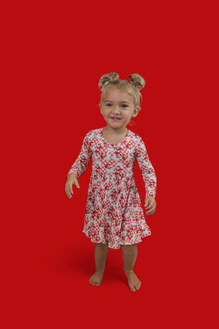 JOLLY SANTA CHECKERS DREAM RUFFLE DRESS