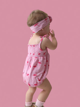 FLOCKING FLAMINGOS DREAM BUBBLE ROMPER