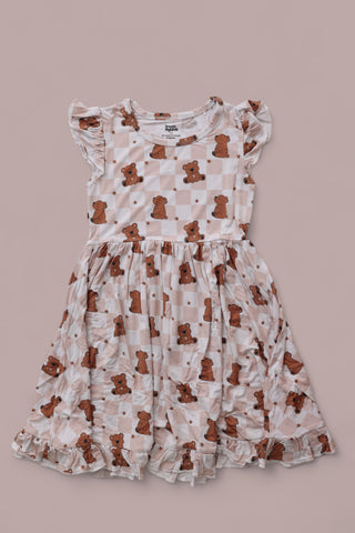 COZY BEAR DREAM RUFFLE DRESS