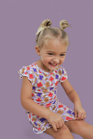 EXCLUSIVE PEANUT BUTTER JELLY TIME DREAM RUFFLE SHORT SET