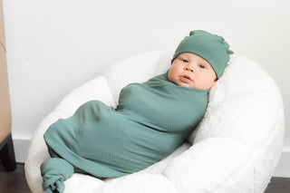 SAGE RIB DREAM SWADDLE & BEANIE