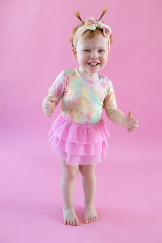 RAINBOW CLOUDS DREAM TUTU BODYSUIT DRESS