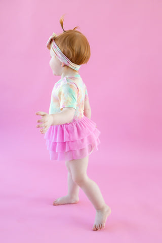 RAINBOW CLOUDS DREAM TUTU BODYSUIT DRESS