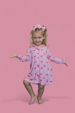 FLOCKING FLAMINGOS GIRL'S DREAM GOWN