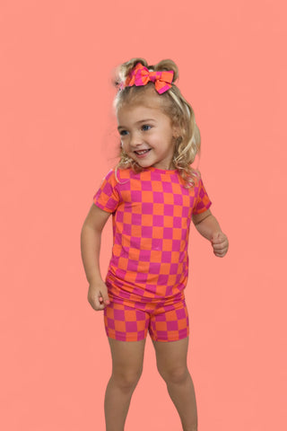 NEON DREAMS CHECKERS DREAM SHORT SET