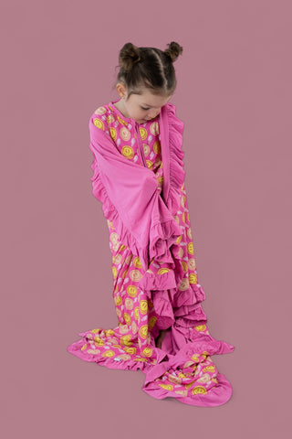 RADIANT SMILES DREAM RUFFLE BLANKET