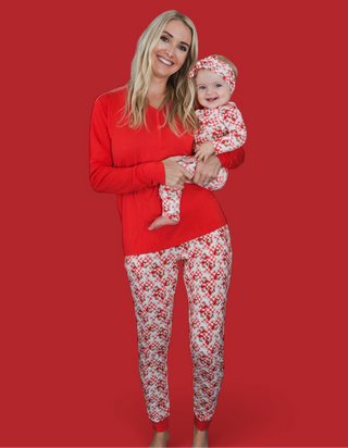 JOLLY SANTA CHECKERS WOMEN’S JOGGER DREAM SET