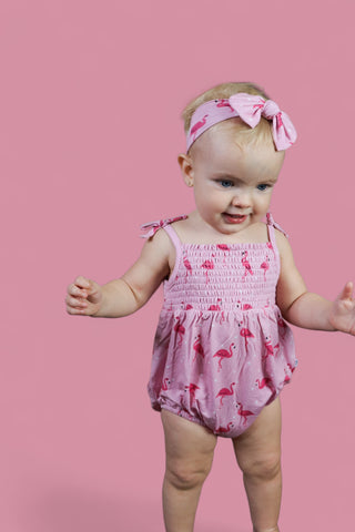 FLOCKING FLAMINGOS DREAM BUBBLE ROMPER