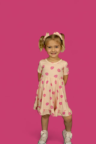 PUCKER UP DREAM RUFFLE DRESS