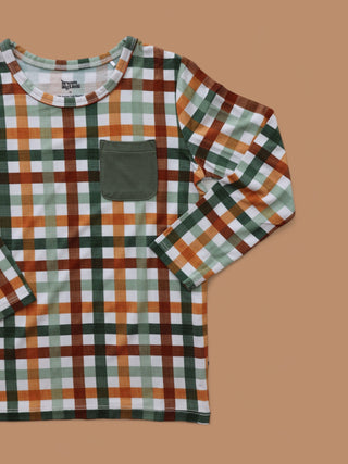 AUTUMN PLAID DREAM POCKET TEE