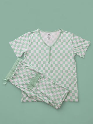 MINT CHECKERS WOMEN'S JOGGER DREAM SET