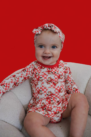 JOLLY SANTA CHECKERS DREAM BODYSUIT DRESS