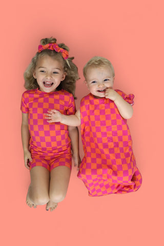 NEON DREAMS CHECKERS DREAM SHORT SET