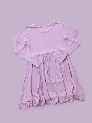 AMETHYST RIB DREAM RUFFLE DRESS