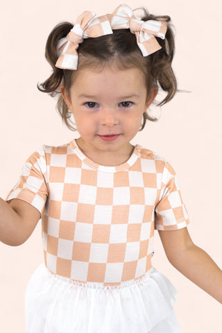 SANDY CHECKERS DREAM BOW HAIR CLIPS