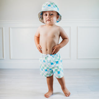 HIGH TIDE CHECKERS DREAM SWIM TRUNKS