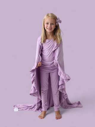 AMETHYST RIB DREAM RUFFLE BLANKET