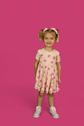 PUCKER UP DREAM RUFFLE DRESS