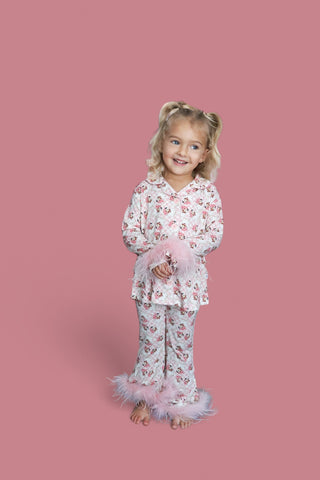 SANTA BABY CHECKERS GIRL’S FLARE FEATHERED DREAM SET