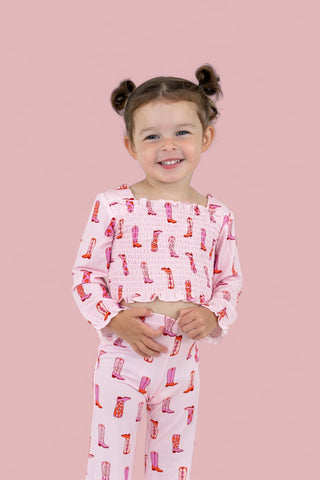 EXCLUSIVE YEE HAW HOLLIE DREAM SMOCKED FLARE SET