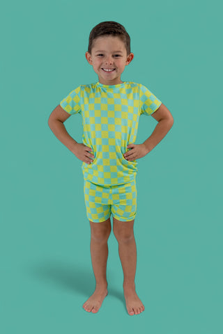 BE BOLD CHECKERS DREAM SHORT SET