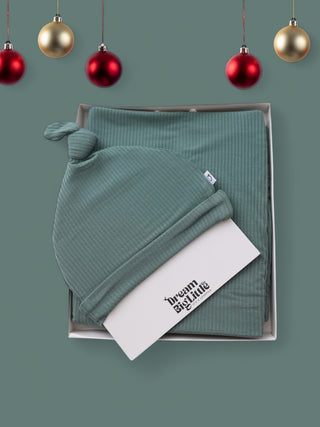 SAGE RIB DREAM SWADDLE & BEANIE