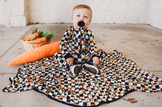 RACING CARROT CHECKERS DREAM BLANKET