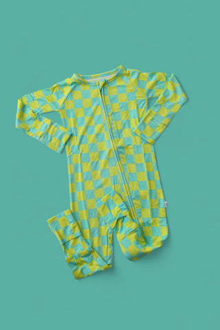 BE BOLD CHECKERS DREAM ROMPER