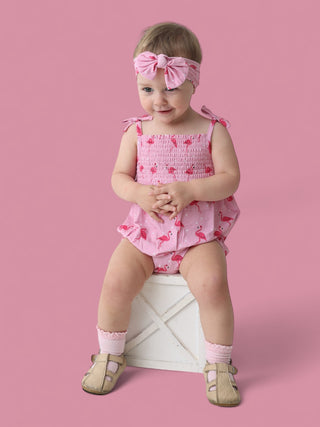 FLOCKING FLAMINGOS DREAM BUBBLE ROMPER