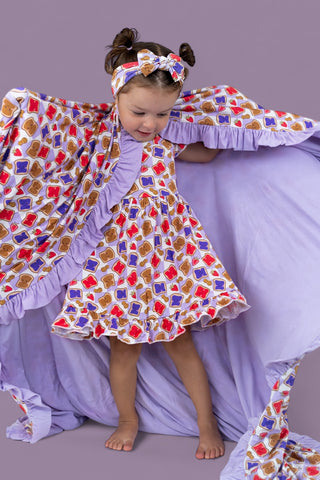 EXCLUSIVE PEANUT BUTTER JELLY TIME DREAM RUFFLE BLANKET