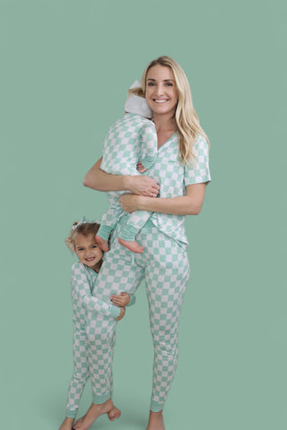 MINT CHECKERS WOMEN'S JOGGER DREAM SET