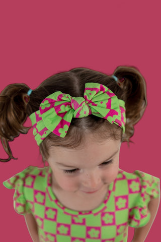 WILD DAISY CHECKERS DREAM BOW