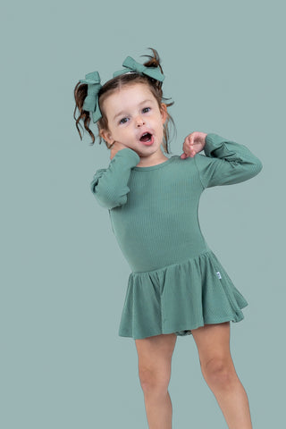 SAGE RIB DREAM BODYSUIT DRESS