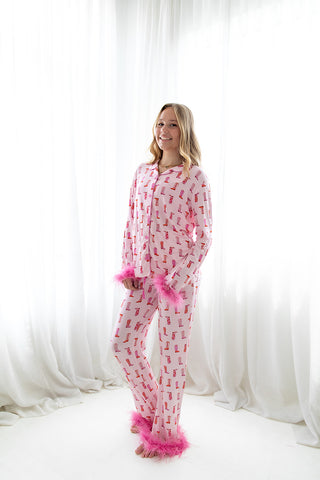 EXCLUSIVE YEE HAW HOLLIE WOMEN'S RELAXED FLARE FEATHERED DREAM SET