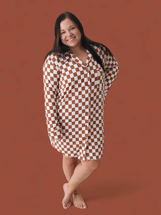 COPPER CHECKERS WOMEN'S DREAM GOWN