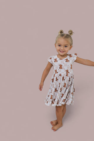 COZY BEAR DREAM RUFFLE DRESS