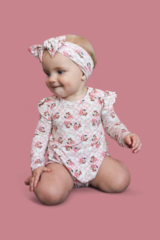 SANTA BABY CHECKERS DREAM BUBBLE ROMPER