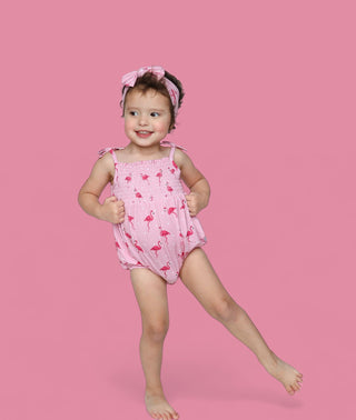 FLOCKING FLAMINGOS DREAM BUBBLE ROMPER