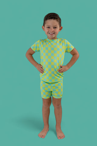 BE BOLD CHECKERS DREAM SHORT SET