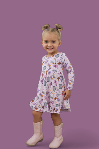 BOW SCARY DREAM RUFFLE DRESS