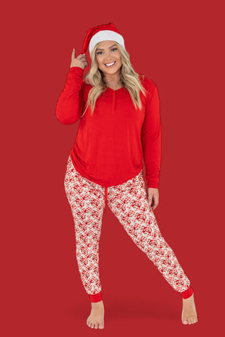 JOLLY SANTA CHECKERS WOMEN’S JOGGER DREAM SET