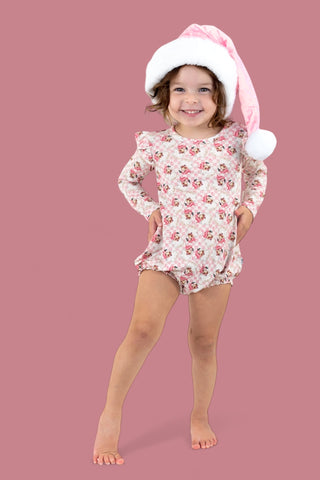 SANTA BABY CHECKERS DREAM BUBBLE ROMPER