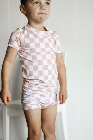 SANDY CHECKERS DREAM SHORT SET