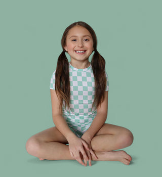 MINT CHECKERS DREAM SHORT SET