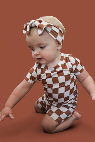 COPPER CHECKERS DREAM SHORT SET