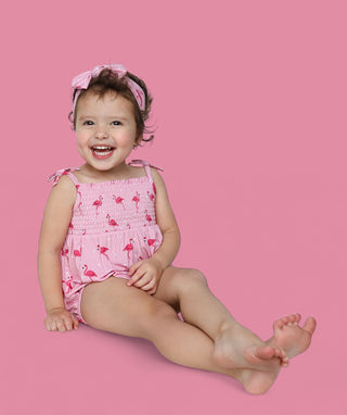 FLOCKING FLAMINGOS DREAM BUBBLE ROMPER