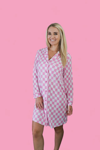 BUBBLEGUM CHECKERS WOMEN'S DREAM GOWN